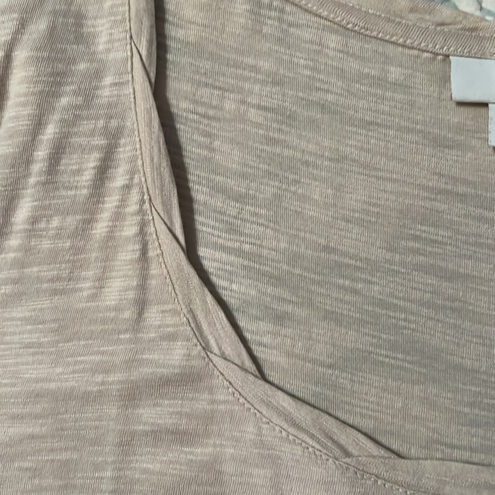 J. Jill tunic like new cream scoop neck - long with 3/4 sleeves - wear w/legging - Picture 3 of 8